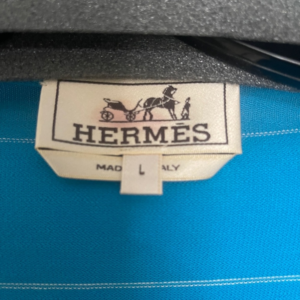 NEW Hermes V-Neck Cardigan in Aqua. Men’s L/Women’s XL - Picture 4 of 6